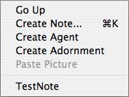 Major Views: pop-up menu Major Views: pop-up menu