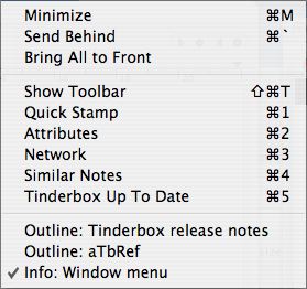 Window menu Window menu