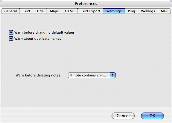 warn about duplicate names