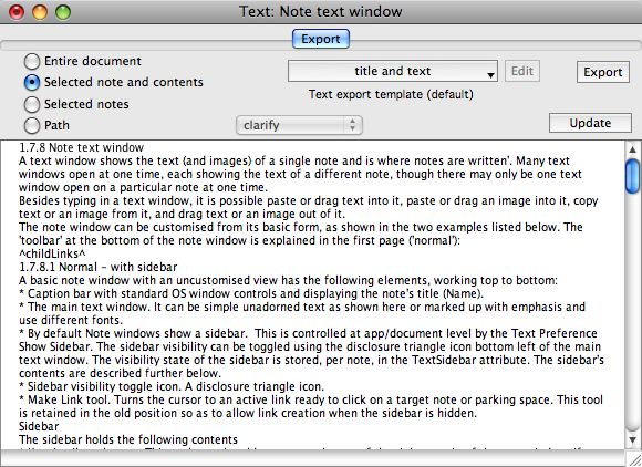 Nakakoji (text export) view Nakakoji (text export) view