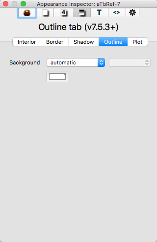 Outline tab Outline tab