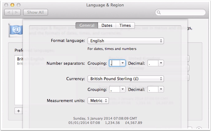 OS Settings OS Settings