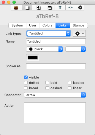 Links tab Links tab