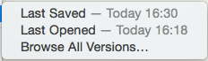 Revert To sub-menu Revert To sub-menu