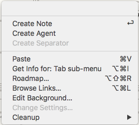 View pane, Treemap (note selected): pop-up menu View pane, Treemap (note selected): pop-up menu