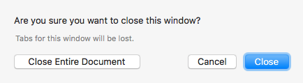 Multi-window close confirmation pane Multi-window close confirmation pane