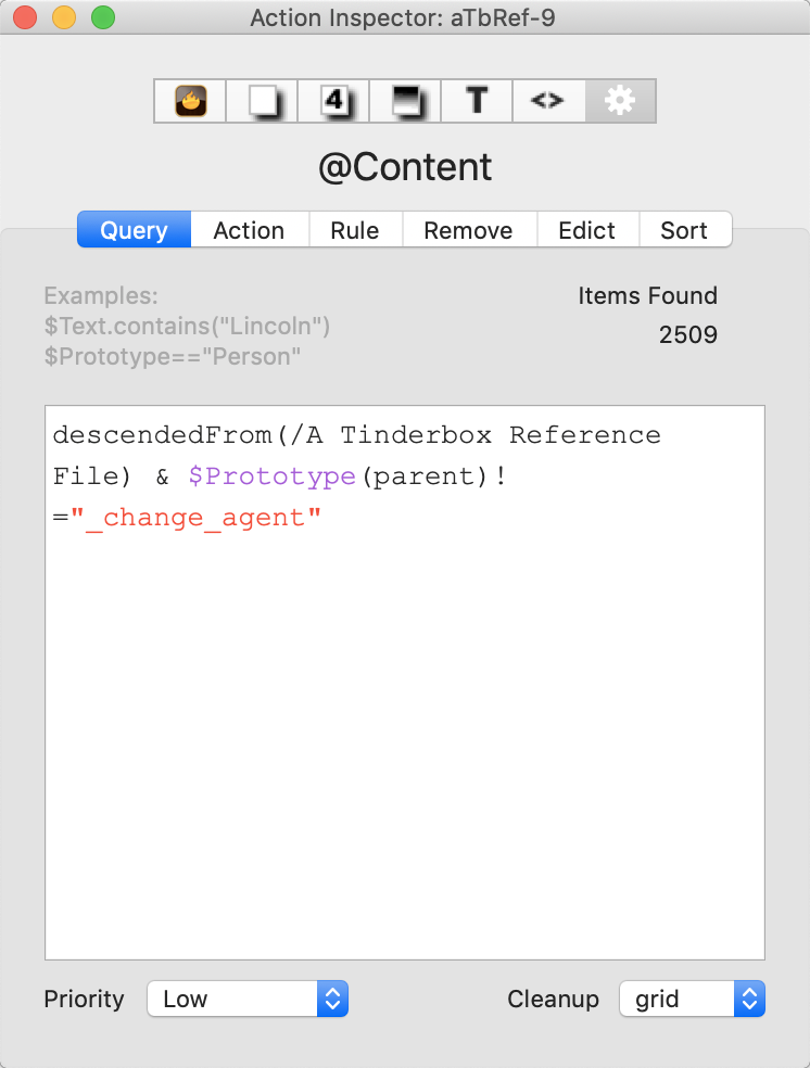 Query tab Query tab
