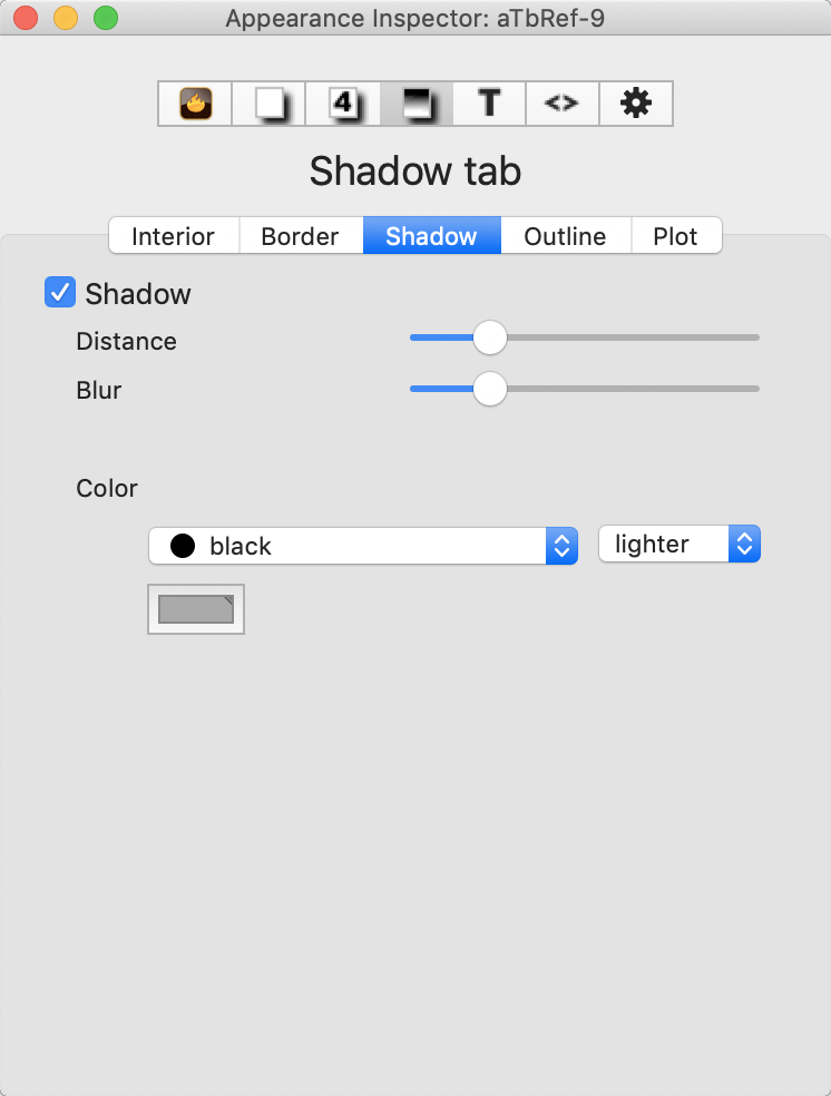 Shadow tab Shadow tab