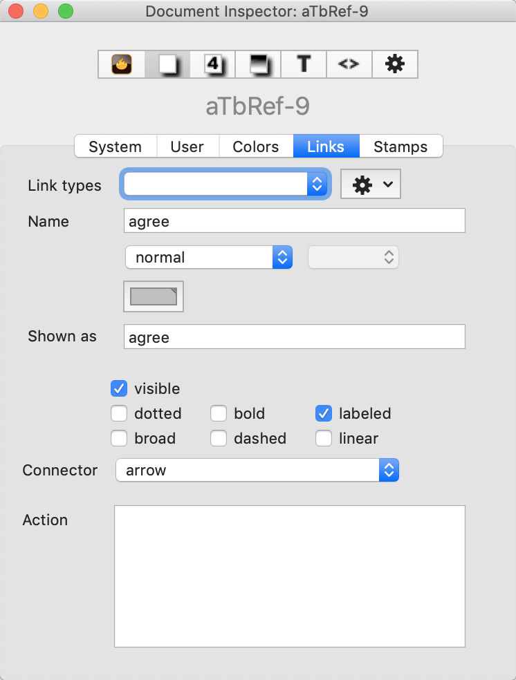 Links tab Links tab
