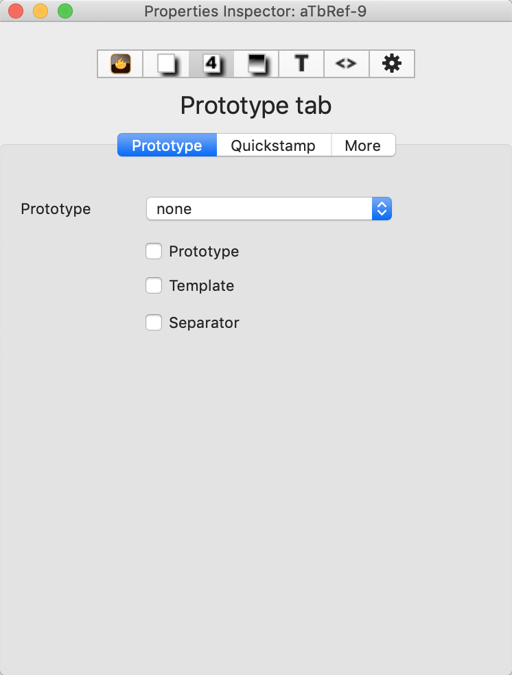 Prototype tab Prototype tab