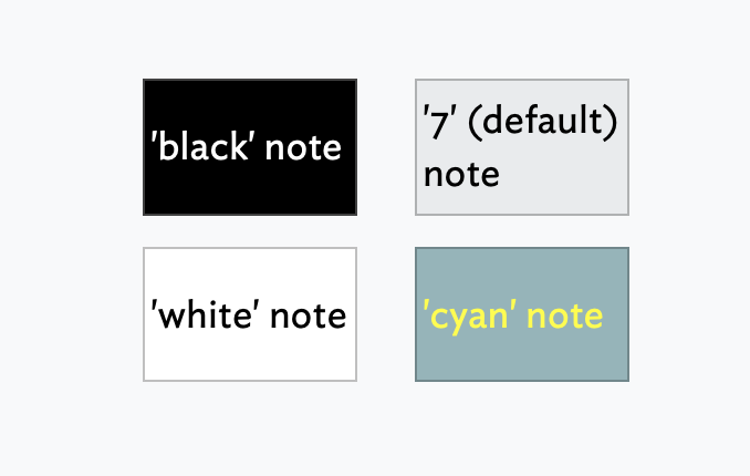 Auto-coloured note titles Auto-coloured note titles