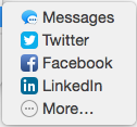 Share sub-menu Share sub-menu