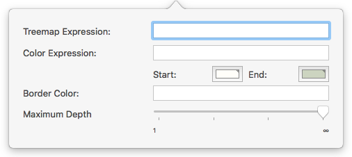 Treemap Settings pop-over Treemap Settings pop-over