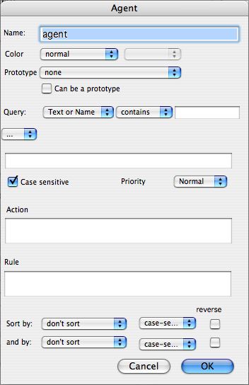 Create Agent dialog Create Agent dialog