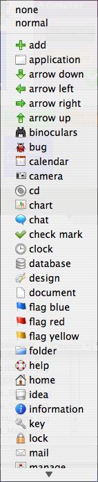 Badges pop-up menu Badges pop-up menu